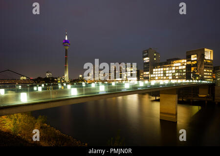 Port des Médias, Düsseldorf, Rhénanie du Nord-Westphalie, Allemagne, Europe Banque D'Images
