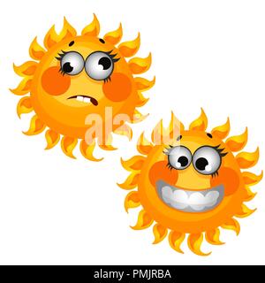 Ribambelle de rire bien isolé sur fond blanc. Cartoon Vector illustration close-up. Illustration de Vecteur