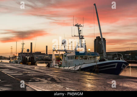 Cork, Irlande. 23 mars, 2018. L'Atlantique chalutier Rose attaché à l'aube à Horgan's Quay, Cork, Irlande. Banque D'Images