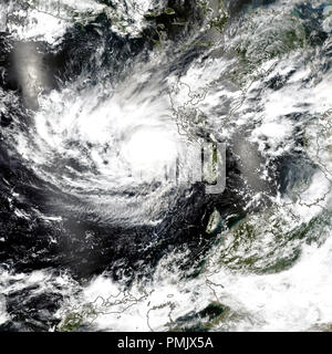 Vue Satellite. L'ouragan de la planète Terre. Éléments de cette image fournie par la NASA. Banque D'Images