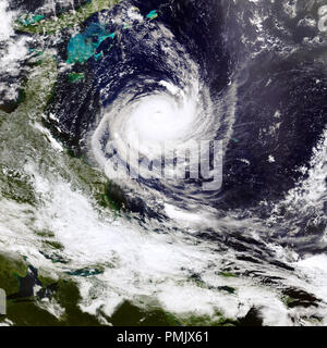 Vue Satellite. L'ouragan de la planète Terre. Éléments de cette image fournie par la NASA. Banque D'Images