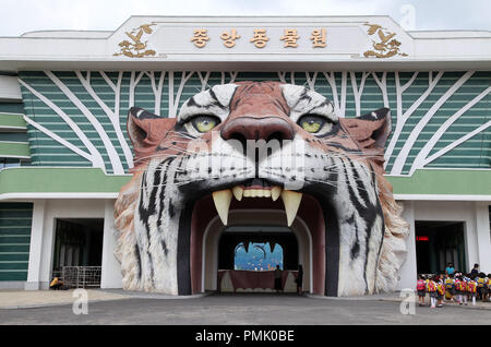 Le zoo de Central à Pyongyang en Corée Banque D'Images