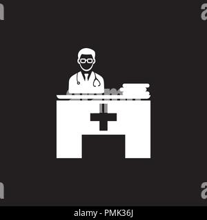 Médecin Checkup icônes Chambre White Illustration de Vecteur