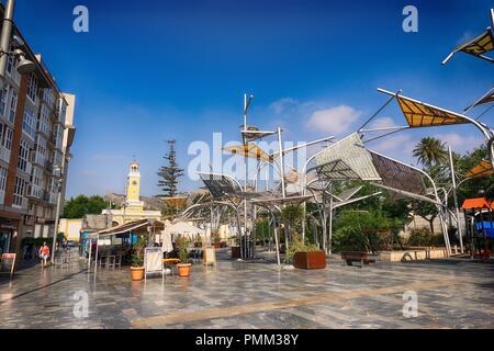 Cartagena, Murcia, Espagne - 01 août 2018 : la forêt artificielle de la Plaza del Rey, construite par l'architecte Bernardino García en 2010 dans la ville de Cartage Banque D'Images