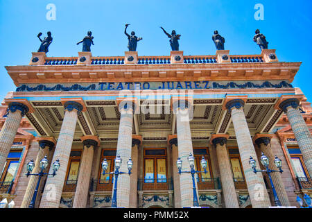 Théâtre Juarez Guanajuato (Teatro Juarez) entrée Banque D'Images