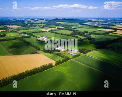 Phography aérienne de Hokkaido, Japon Banque D'Images