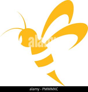 Logo Icône vecteur modèle abeille illustration design Illustration de Vecteur