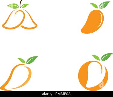 Mangue dans télévision style. Mango logo Vector. L'icône de la mangue. Illustration de Vecteur