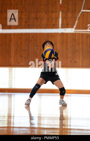 Volley-ball (Junior High School Student) Banque D'Images