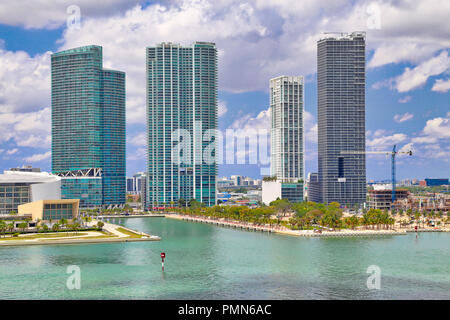 Le port de Miami, USA par une belle journée ensoleillée Banque D'Images