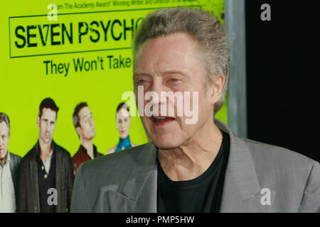 Christopher Walken lors de la première de films CBS' 'Smême les psychopathes". Lieu à des arrivées en théâtre Bruin Westwood, CA, le 1 octobre 2012. Photo par Joe Martinez / PictureLux Banque D'Images