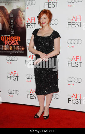 Christina Hendricks à l'AFI Fest 2012 Projection spéciale de "Ginger et Rosa'. Arrivants tenue au Grauman's Chinese Theatre à Hollywood, CA, 7 novembre 2012. Photo par Joe Martinez / PictureLux Banque D'Images