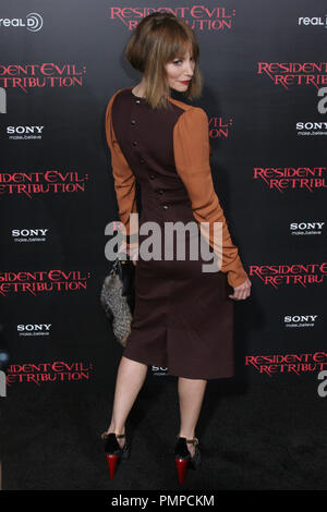 Sienna Guillory 09/12/2012 Resident Evil : Retribution' Premiere tenue au Regal Cinemas L.A. Vivre à Los Angeles, CA Photo par Kazuki Hirata / / PictureLux Hollywoodnewswire.net Banque D'Images