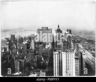Vue d'ensemble de) New York au sud de Woolworth Building Banque D'Images