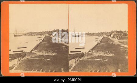 Vue à vol d'oiseau de Saint Augustine, Floride, de l'ancien Fort espagnol et en regardant vers le sud Banque D'Images