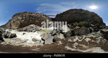 Vue panoramique à 360° de Les Devils, Gorge Malad Lavabo, Tuttle, Idaho, États-Unis