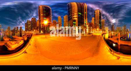 Vue panoramique à 360° de La Marina de Dubaï Dubaï.