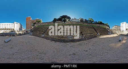 Vue panoramique à 360° de L'ancien théâtre romain (Théâtre Romain)