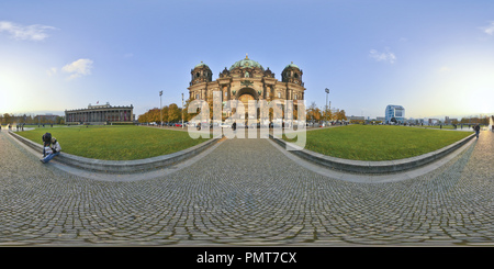 Vue panoramique à 360° de La Cathédrale de Berlin,