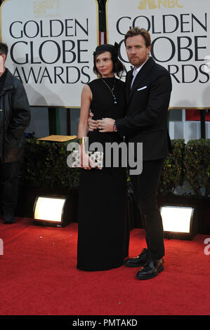 Ewan McGregor & Eve Mavrakis à la 70e Golden Globe Awards au Beverly Hilton Hotel. Le 13 janvier 2013 Beverly Hills, CA Photo par PictureLux / CCR Banque D'Images