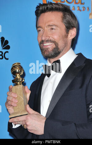 Hugh Jackman à la 70e Golden Globe Awards annuels - Salle de presse tenue à l'hôtel Beverly Hilton à Beverly Hills, CA.L'événement a eu lieu le dimanche 13 janvier 2013. Photo de RPAC / PictureLux Référence de dossier 31805 1586 RPAC pour un usage éditorial uniquement - Tous droits réservés Banque D'Images