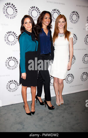 Meghan Markle, Gina Torres et Sarah Rafferty assiste à une soirée avec 'Stlns' au Paley Center for Media, le 14 janvier 2013 à Beverly Hills, Californie. Photo par ASG / PictureLux Banque D'Images