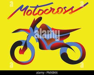 Extreme sport moto moto cross, vector illustration Illustration de Vecteur