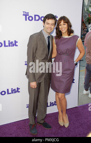 Bill Hader et Maggie Carey lors de la première de films CBS' 'La liste'. Arrivants tenue à Regency Bruin Theatre à Westwood, CA, le 23 juillet 2013. Photo par Joe Martinez / PictureLux Banque D'Images