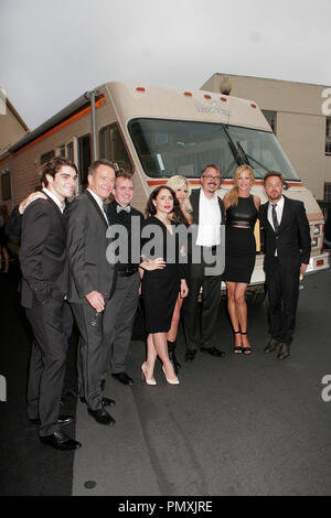 RJ Mitte, Bryan Cranston, Laura Fraser, Bob Odenkirk, Anna Gunn, Aaron Paul 07/24/2013 'Breaking Bad' les épisodes Final Premiere tenue à Sony Pictures Studios de Culver City, CA Photo par Kazuki Hirata / HNW / PictureLux Banque D'Images
