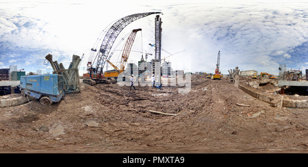 Vue panoramique à 360° de Site de construction d'un nouvel hôpital à Hanoi 2
