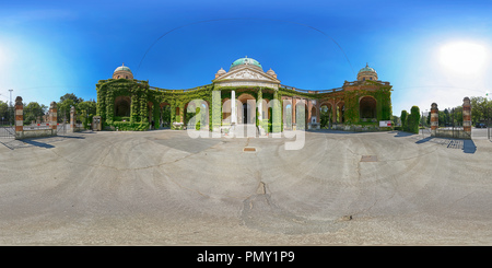 Vue panoramique à 360° de Entrée principale au cimetière Mirogoj - Zagreb