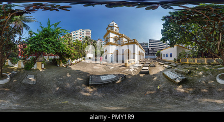 Vue panoramique à 360° de L'Église arménienne apostolique de la Sainte Résurrection - Dhaka