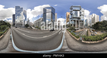 Vue panoramique à 360° de District central. Hong Kong