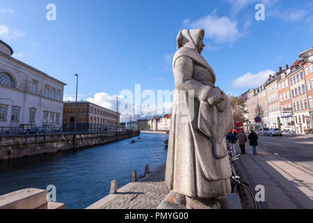 La statue de Fishwife Gammel Strand, Copenhague, Danemark, copenhague, Danemark Banque D'Images