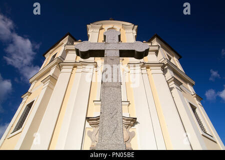 Église sur le haut de Makova hora près de Smolotely dans village, district de Pribram en République tchèque. La montagne de pavot (Makova hora) lieu de pèlerinage sur l'h Banque D'Images