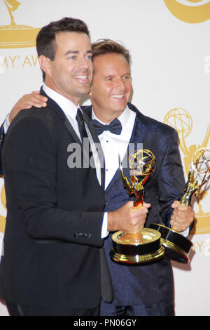 Carson Daly, Mark Burnett à la 65e Primetime Emmy Awards tenue au Nokia Theatre L.A. Vivre à Los Angeles, CA, le 22 septembre 2013. Photo par Joe Martinez / PictureLux Banque D'Images