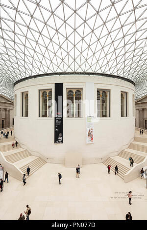 Grande cour, British Museum, Londres, Angleterre, Royaume-Uni Banque D'Images