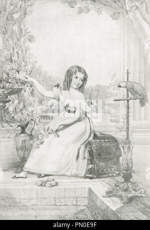 La princesse Victoria, 11 ans, future reine Victoria comme un enfant. Plus tard d'être la reine du Royaume-Uni de Grande-Bretagne et d'Irlande et impératrice des Indes Banque D'Images