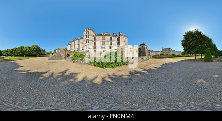 Vue panoramique à 360° de Le château des Ducs d'Epernon à Cadillac - France