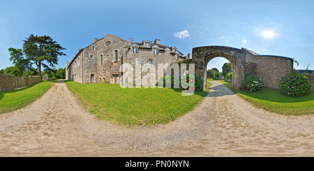 Vue panoramique à 360° de Abbaye de la Lucerne - France