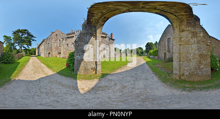 Vue panoramique à 360° de Abbaye de la Lucerne - France