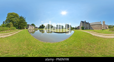 Vue panoramique à 360° de Abbaye de la Lucerne - France