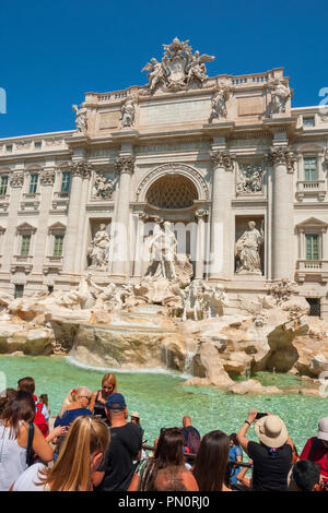 ROME, ITALIE- 5 août 2018. Fontaine de Trevi (Fontana di Trevi), Rome, Italie. Banque D'Images