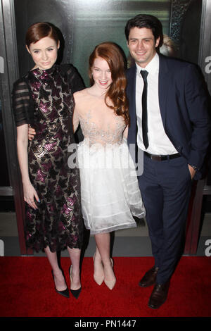 Karen Gillan, Annalise Basso et James Lafferty lors de l'examen préalable de la relativité Media's ''.'Oculus Arrivants tenue au Chinois TCL 6 cinémas à Hollywood, CA, le 4 avril 2014. Photo par : Richard Chavez / PictureLux Banque D'Images