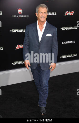 Mel Gibson 08/11/2014 Le Los Angeles Premiere de 'The Expendables 3' qui s'est tenue au Théâtre chinois de Grauman à Hollywood, CA Photo par Izumi Hasegawa / / PictureLux HNW Banque D'Images