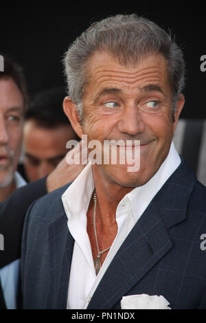 Mel Gibson 08/11/2014 Le Los Angeles Premiere de 'The Expendables 3' qui s'est tenue au Théâtre chinois de Grauman à Hollywood, CA Photo par Izumi Hasegawa / / PictureLux HNW Banque D'Images