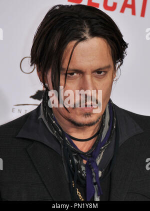 Johnny Depp au "ortdecai' Los Angeles Premiere tenue à theTCL Chinese Theatre à Hollywood, CA le mercredi 21 janvier, 2015. Photo par PictureLux RPAC RPAC / Référence de dossier 32545 098RPAC01 pour un usage éditorial uniquement - Tous droits réservés Banque D'Images