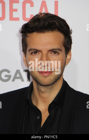 Guy Burnet 21/01/2015 Le Los Angeles Premiere de "ortdecai" tenue au Théâtre chinois de Grauman à Hollywood, CA Photo par Izumi Hasegawa /HNW / PictureLux Banque D'Images
