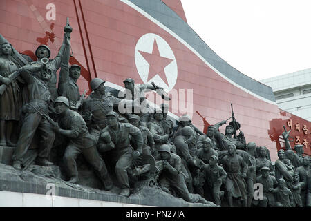 La colline Mansu Monument à Pyongyang Banque D'Images