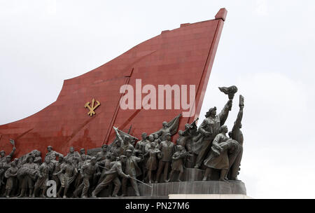 La colline Mansu Monument à Pyongyang Banque D'Images